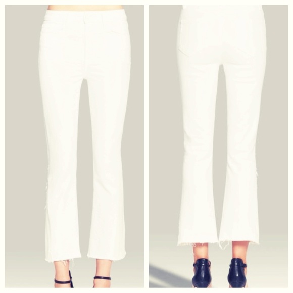 Paige Collete Crop Flare Jeans in Golden Sand Off White29 NWT